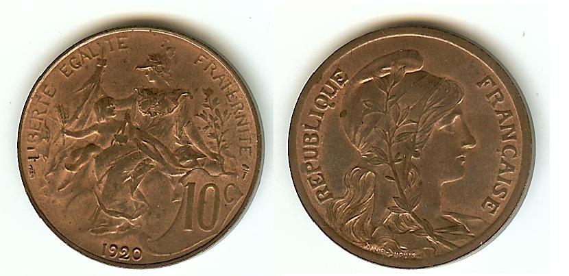 10 centimes Daniel-Dupuis 1920 SPL-